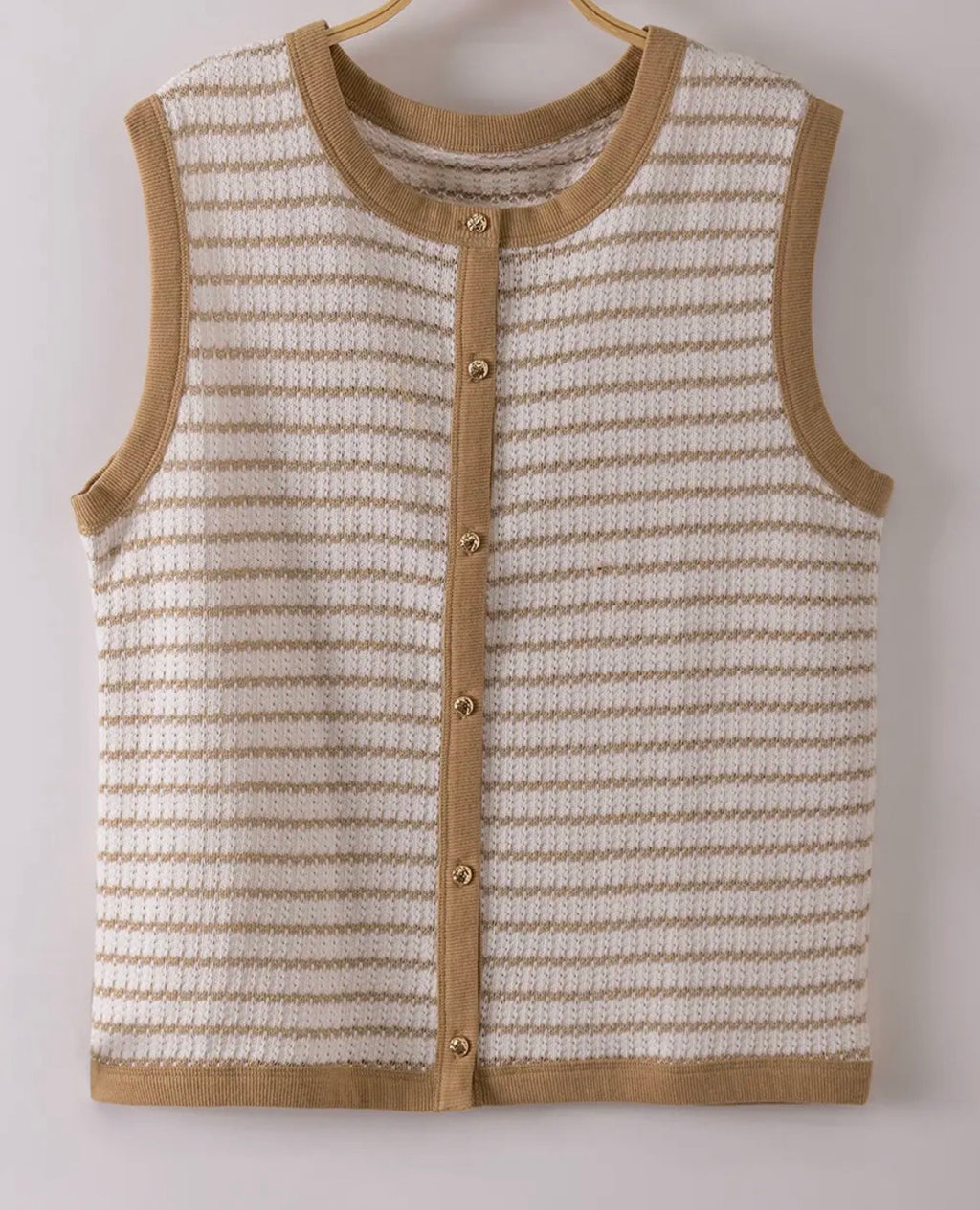 Stripe knit button down