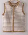 Stripe knit button down