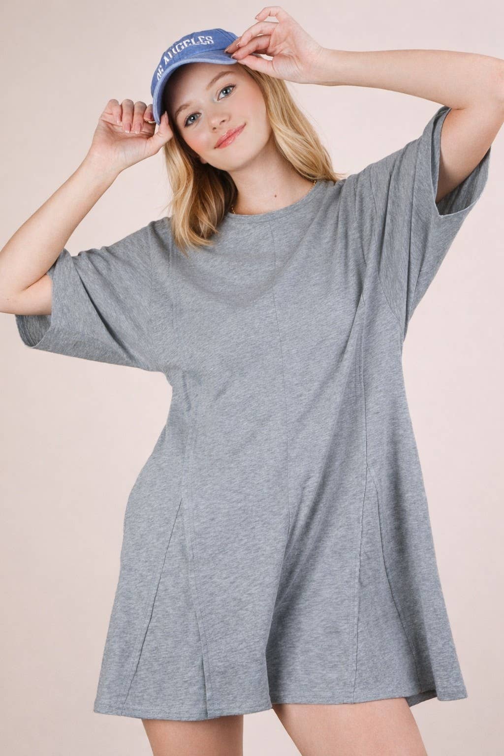 Mineral Washed Oversized Knit Comfy Romper: SAGE