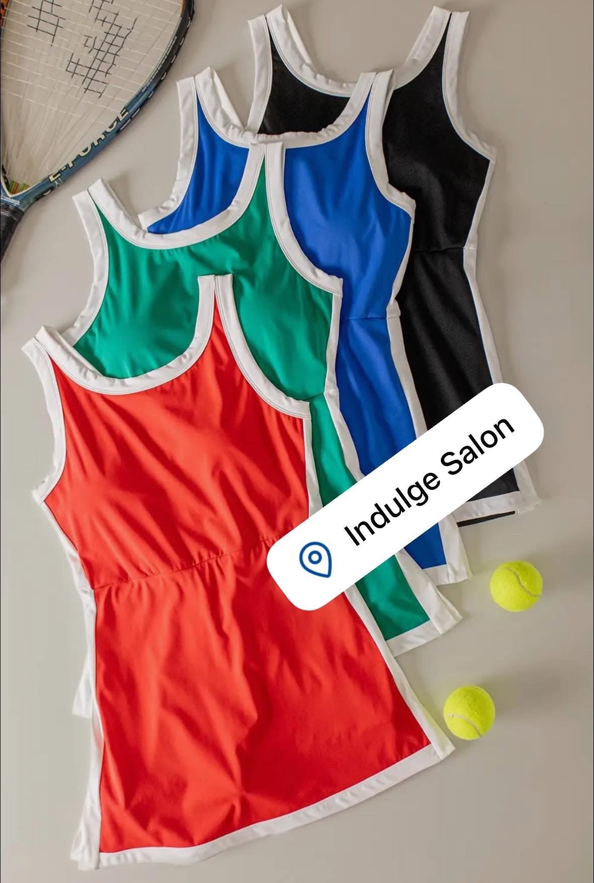 Color block, activewear mini dress with bra cap