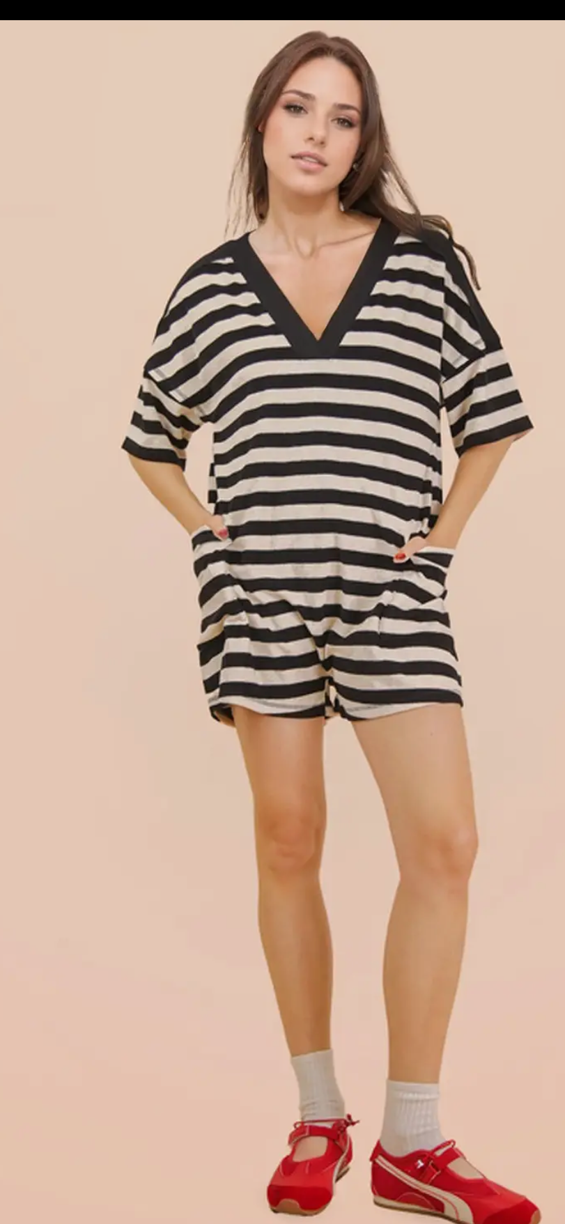 Stripe
Casual Knit Romper