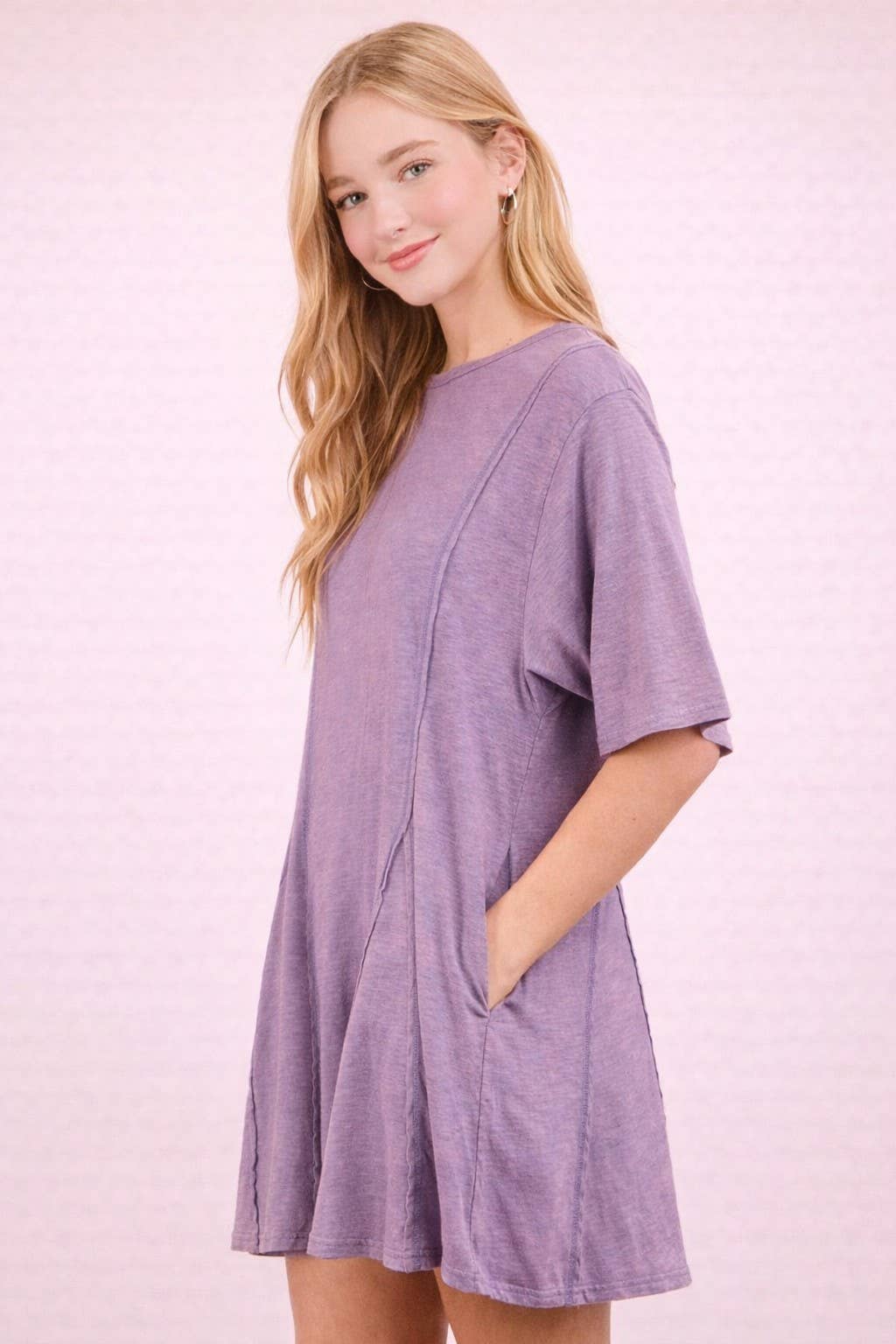 Mineral Washed Oversized Knit Comfy Romper: SAGE