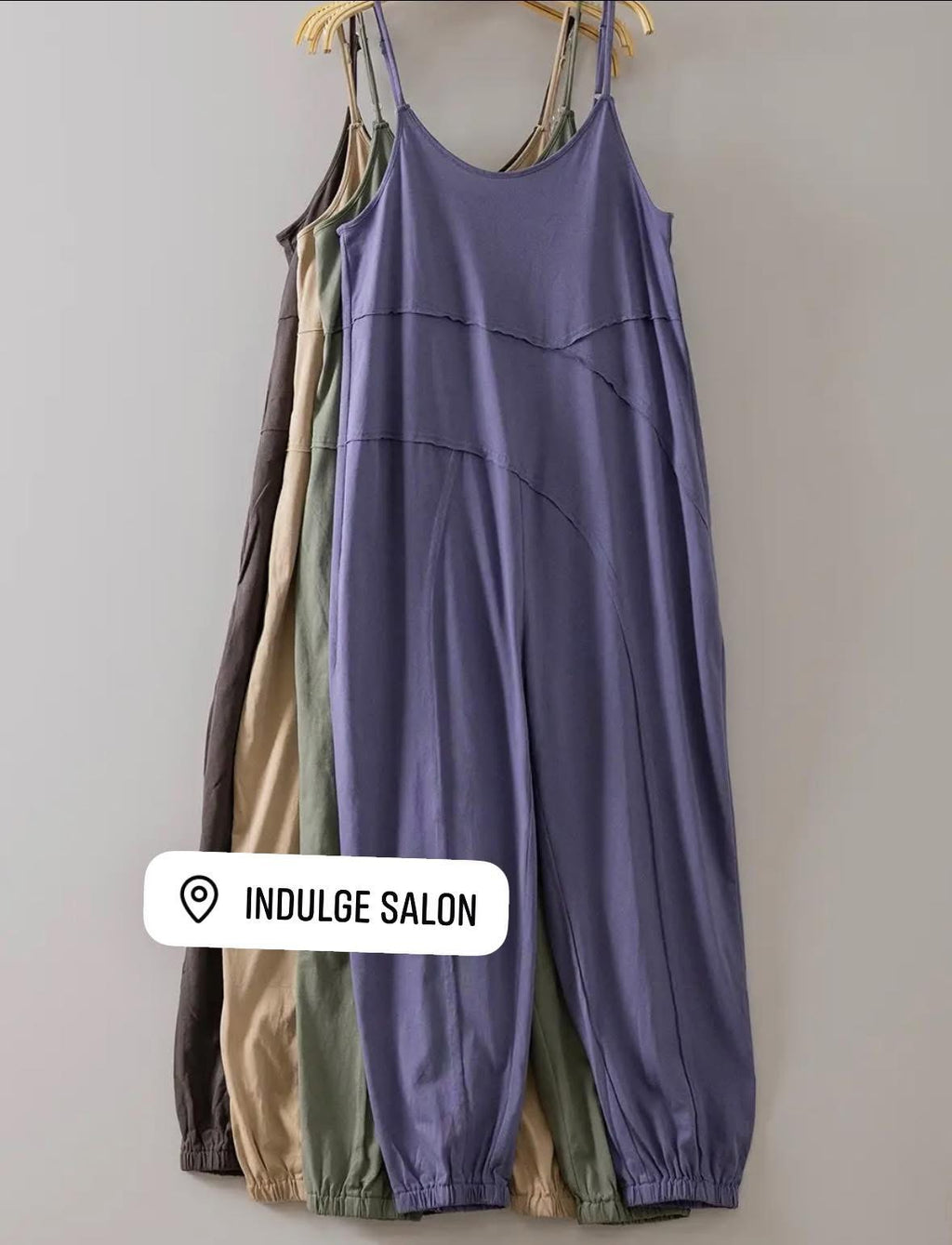 Sleeveless knit comfy casual jumpsuit