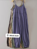 Sleeveless knit comfy casual jumpsuit