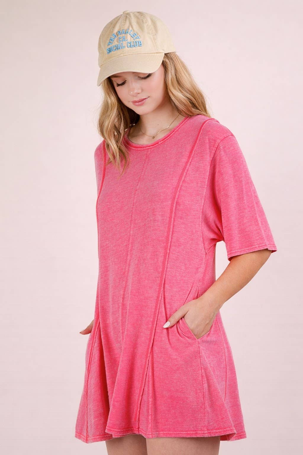 Mineral Washed Oversized Knit Comfy Romper: SAGE
