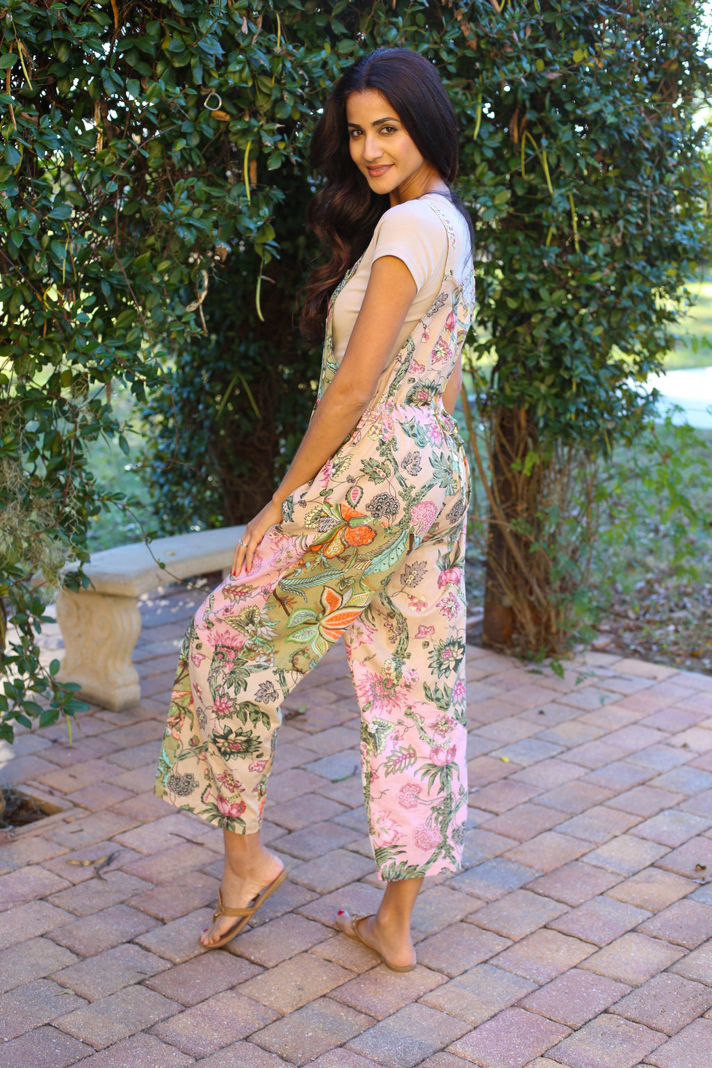 Floral Pastel Patchwork Overall: Wild Botanique
