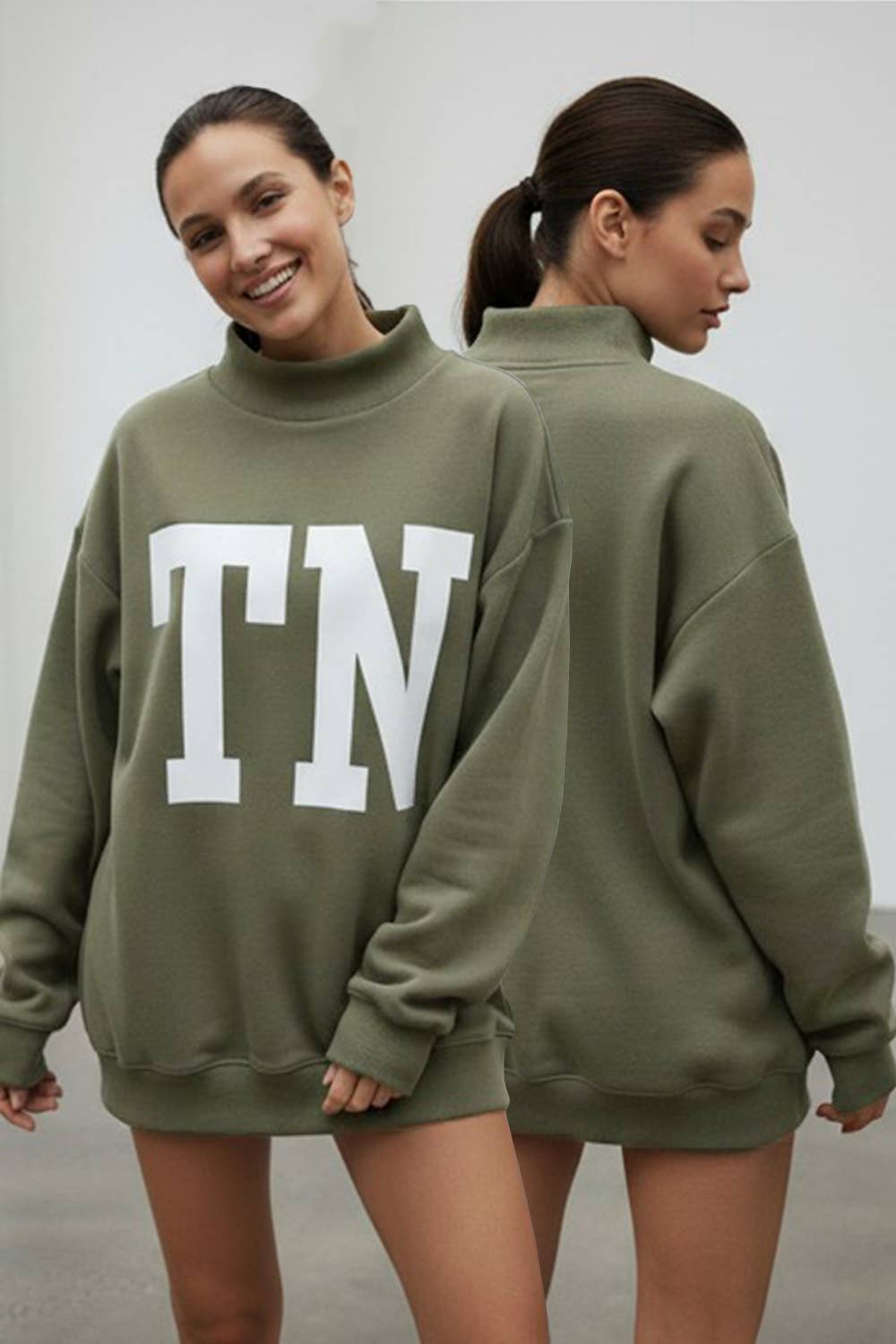 TN Olive Floral Mock REVERSIBLE